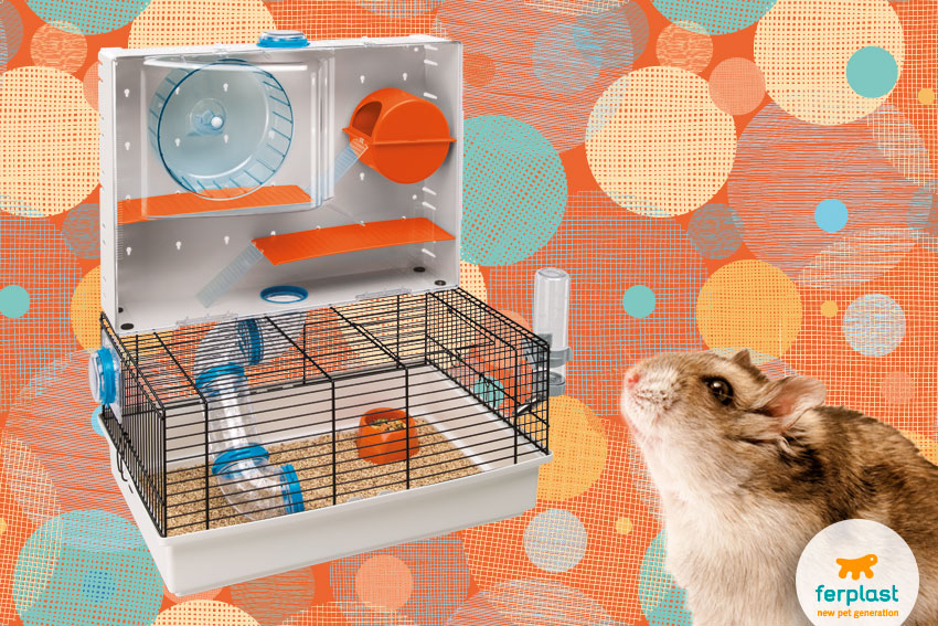 spacious and large cage for hamsters Olimpia by Ferplast