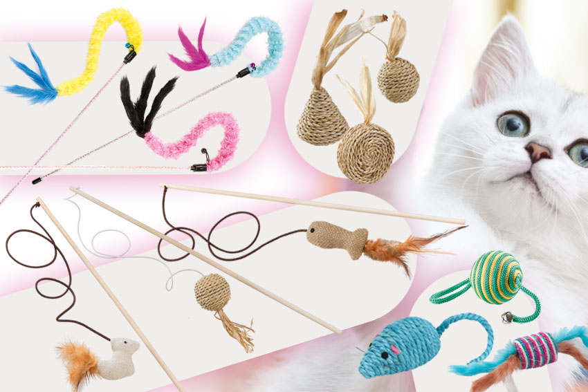 various cat toys by Ferplast