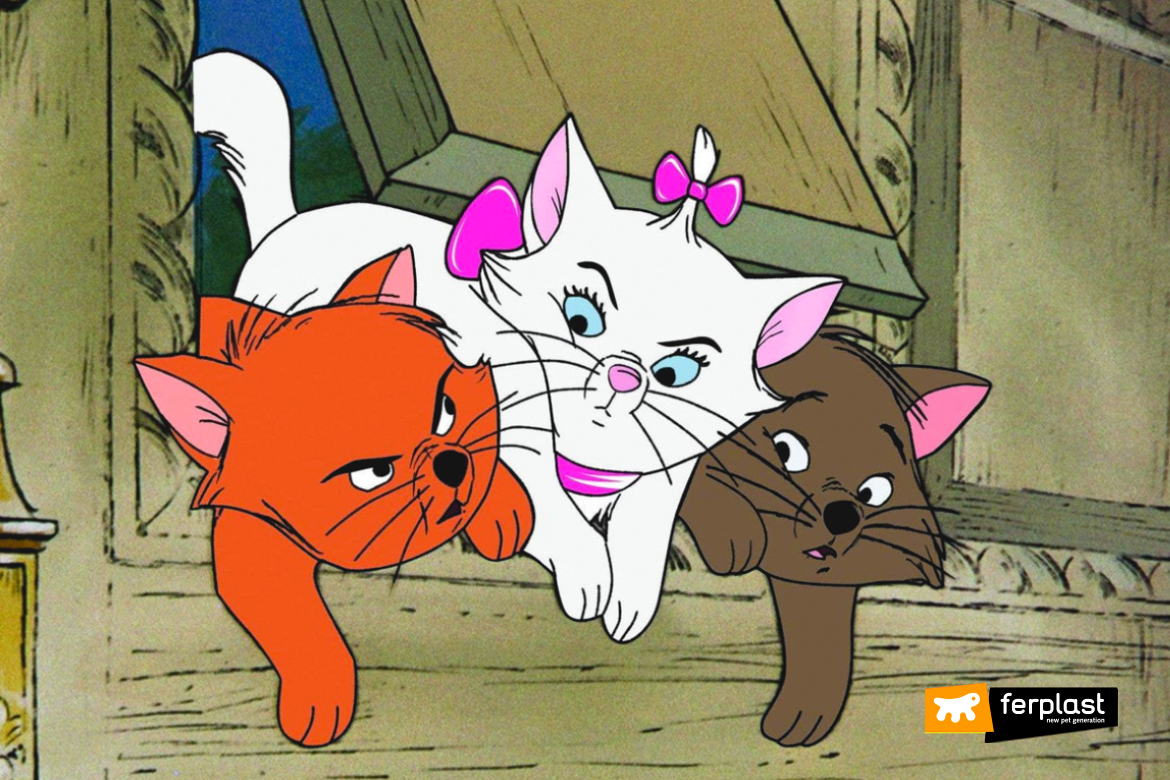 Dois bonitos Gatos desenhados ao estilo Disney - Pixar - Gatos